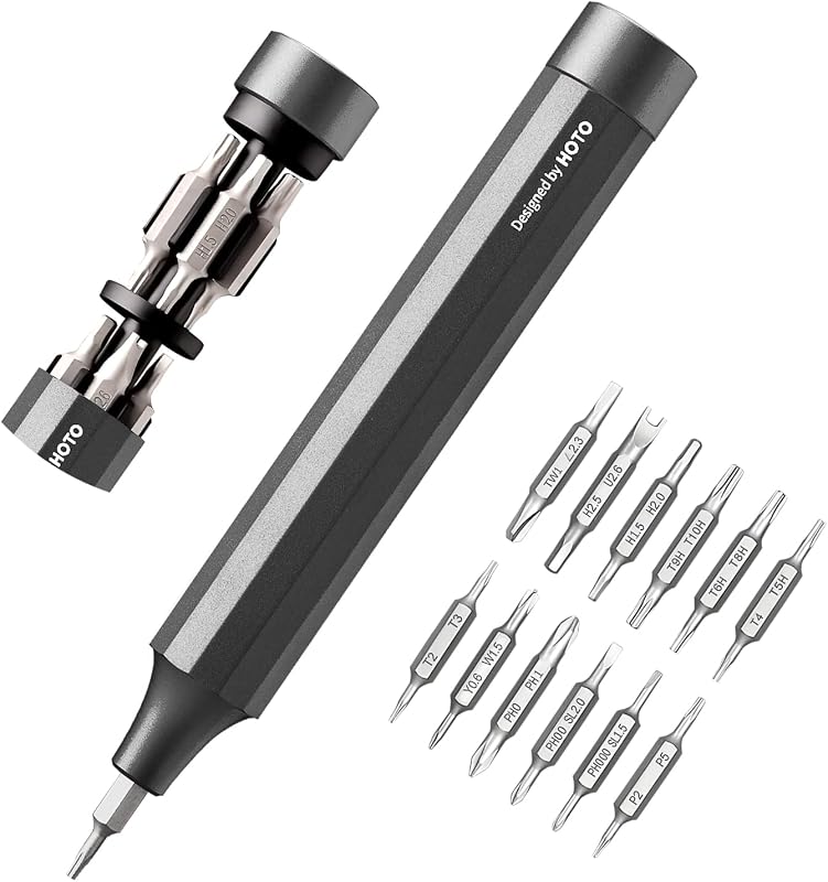 24 in 1 Feinmechaniker Schraubendreher Set, Magnetisch Präzision, Grau
