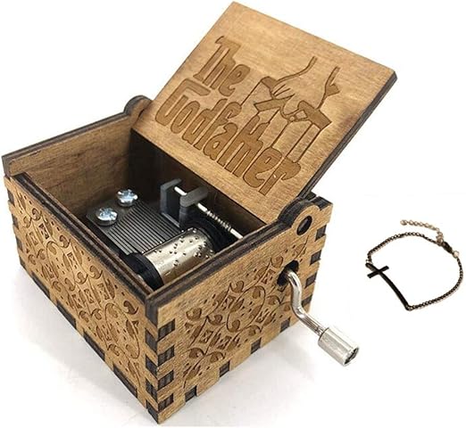 Cuzit The Godfather - Caja Musical de Madera para manivela: Amazon.es: Hogar