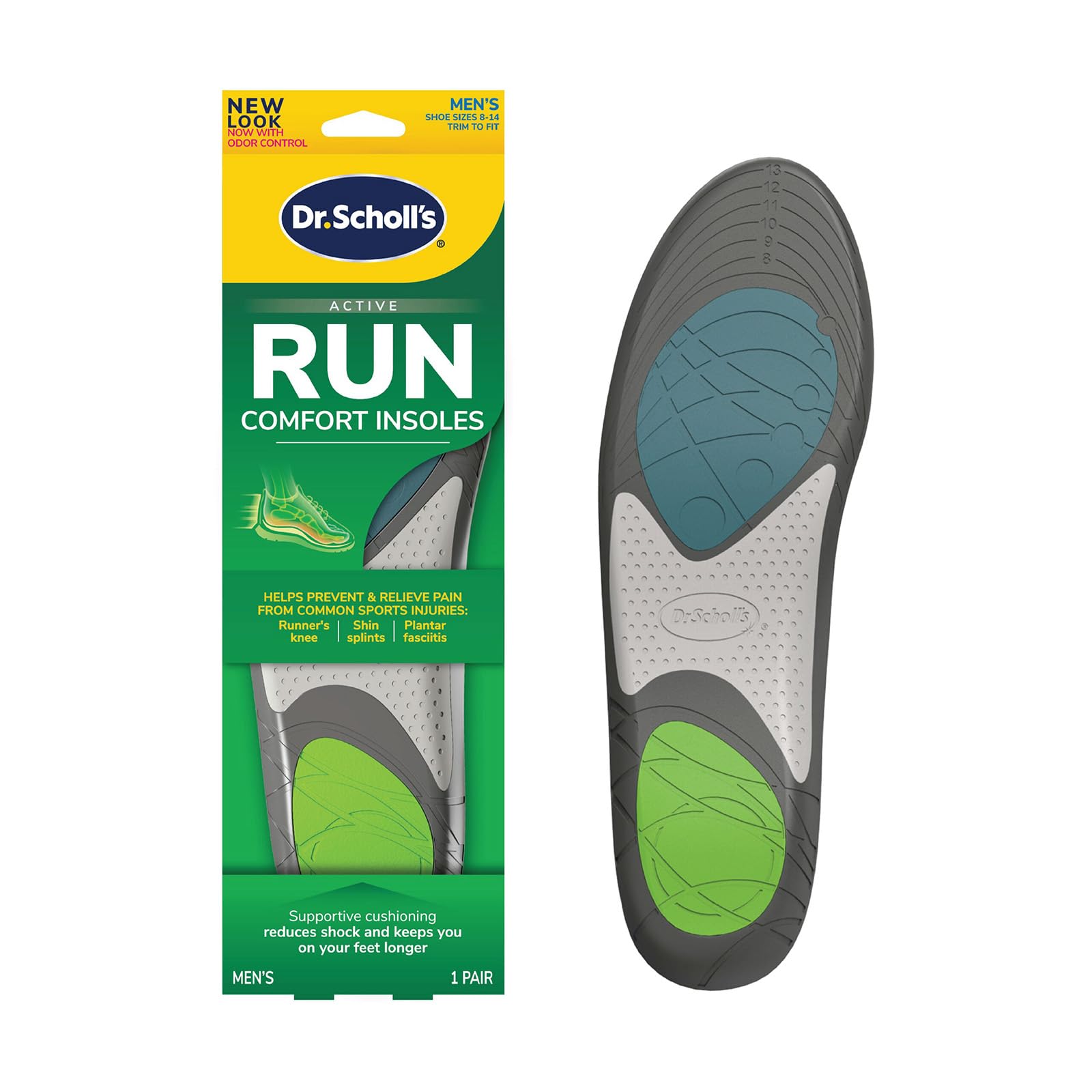 Dr. Scholl's Run Active Comfort Insoles,Trim to Fit Inserts