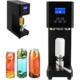 Bepritm Commercial Soda Can Sealer, Automatic Can Sealer Machine with Smart Counter &amp; LED Display, 370W Cup Can Sealing Machine Adjustable 4.53&ldquo;/6.69&rdquo; Height for Aluminum and Plastic Cans (Black)