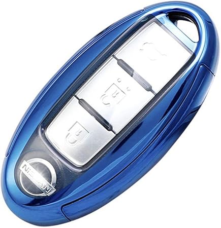 Amazon 日産キーケース セレナ キーケース Tpu エルグランド キーケース かっこいい 4ボタン セレナ C27 キーケース ニッサンスマートキーカバー セレナc26 セレナc25 エルグランドe52 エルグランドe51 両側電動スライドドア Nissan 青 キーケース キーホルダー