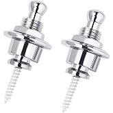 Banworks Quick-Release Locking Strap Buttons Security Straplocks | for Acoustic/Electric Guitars Bass Strat Tele Les Paul Pack of 2 JT/DSBDK-01 Chrome