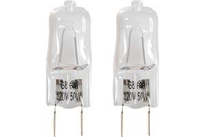 CZMZHFC 2PCS 6912A40002j Microwave Halogen Light Bulb for LG LMV2031BD/2031SB/2031SS/2031ST/2031SW/H1711BD/H1711ST/M2033BD/M2033BM/M2033SB/M2033ST/M2033SW 120V 50W G8 Microwave Oven Lamp