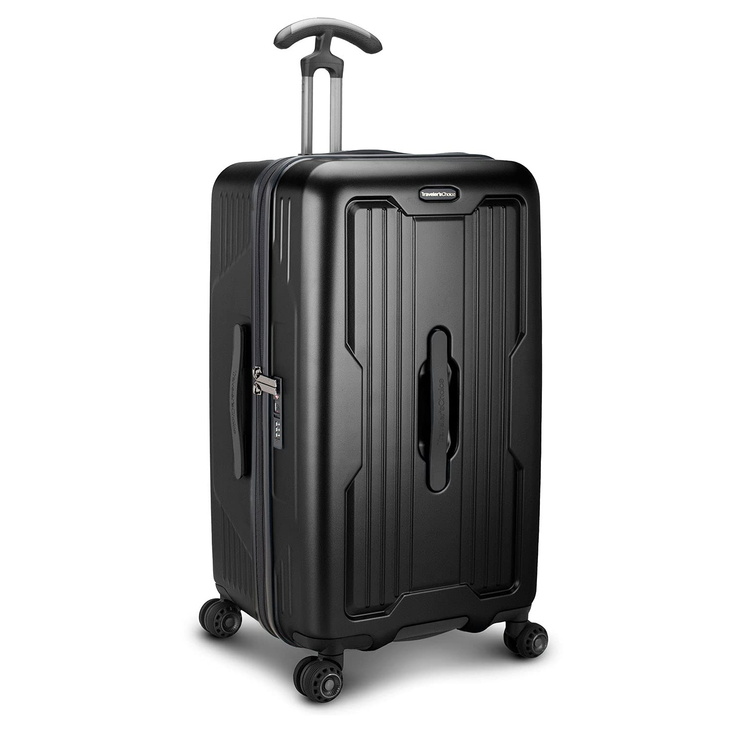 Photo 1 of *USED*
Traveler's Choice Ultimax II 26" Medium Trunk Spinner Luggage, Tie Down Straps, Matte Black, Checked Inch