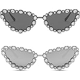 Full Crystal Shiny Cat Eye Sunglasses For Women Vintage Fashion Luxury Rhinestone Sun Glasses Female Elegant Shades