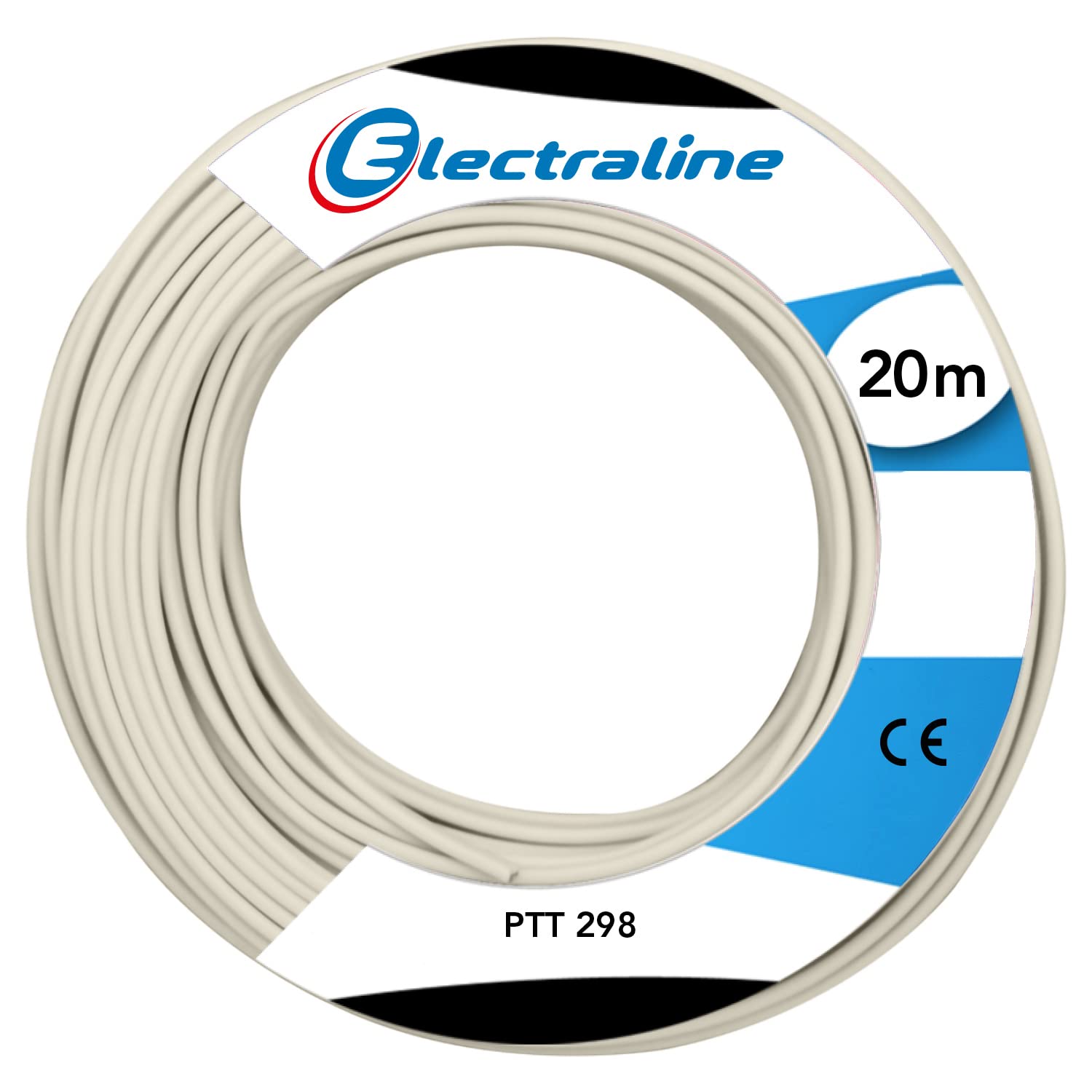 Electraline 60131057E Cable Coil PTT 298 20 m Ivory
