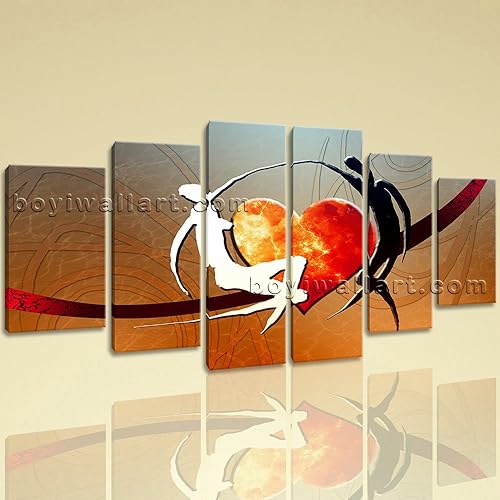 Amazon.com: Extra Large Abstract Painting Canvas Art Dining Room ...