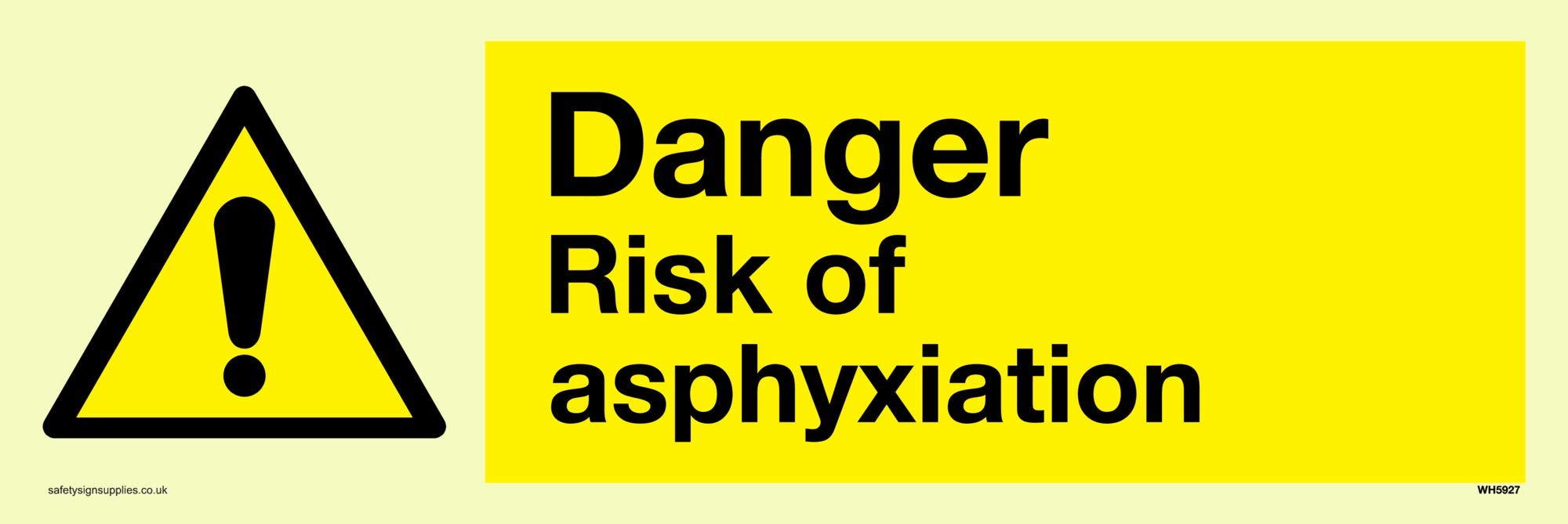 Danger risk of asphyxiation