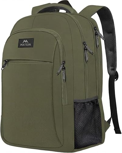 MATEIN Laptop Backpack 15.6 Inch Travel Rucksack Dark Green Anti Theft