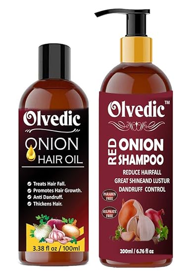 Buy Olvedic Onion Oil Red Onion Shampoo For Hair Fall Control