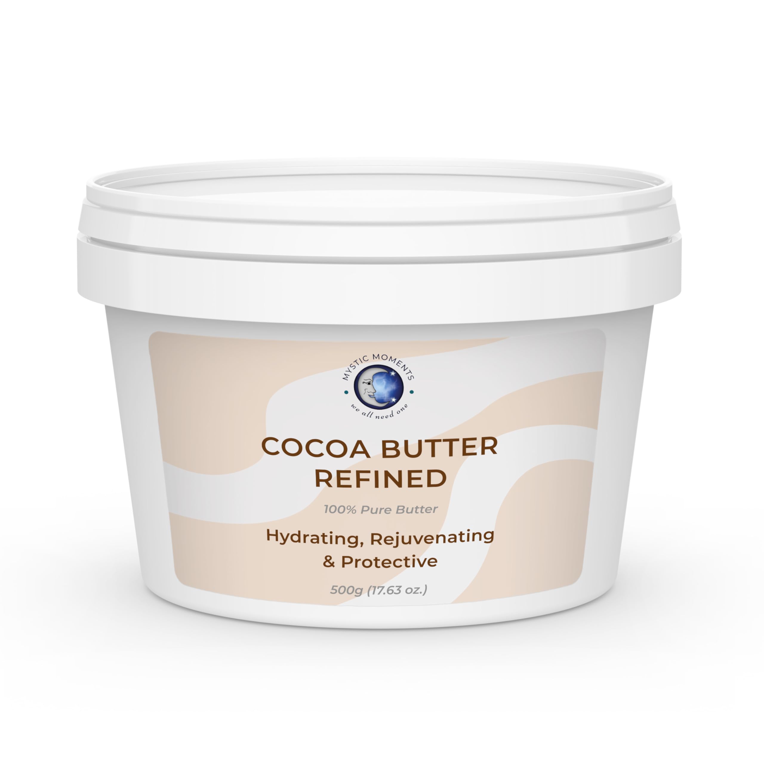 Mystic Moments | Cocoa Butter Refined 500g - Pure & Natural Cosmetic Butters Vegan GMO Free