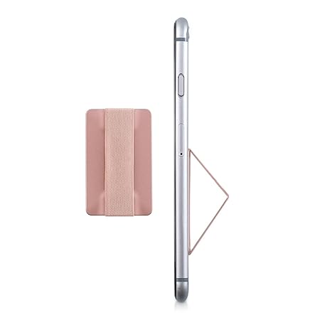 kwmobile Slim Smartphone Fingerhalter Griff Halter - Selbstklebende Handy Fingerhalterung Finger Halter für z.B. iPhone Samsu