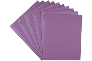 MAXMAN Sandpaper 60 Grit,Wet Dry Sanding Sheets,High Performance White Fused Alumina Abrasive Sand Paper for Wood Furniture Finishing,Metal Grinding,Automotive Polishing,9 x 11 Inch,10-Pack