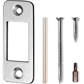MOSECYOU Deadbolt Strike Plate, Heavy Gauge Version, 2-3/4" H &times; 1-1/8" W | Screw Hole Spacing: 2-1/8", Oversized Opening for Correcting Latch Sticking and Misalignment