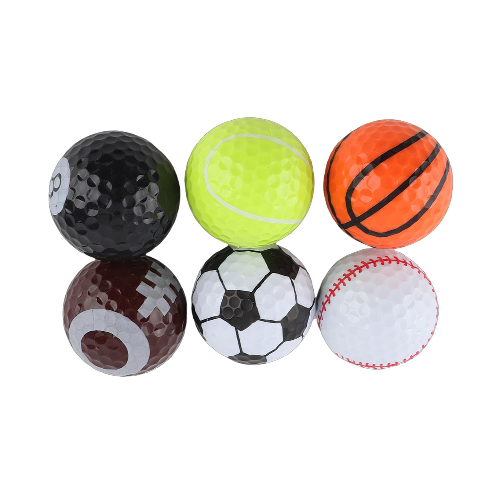 6Pcs Golf Balls, Portable Golf Balls Sports Practicing Gift Balls Accessory for Competition Usage Golf