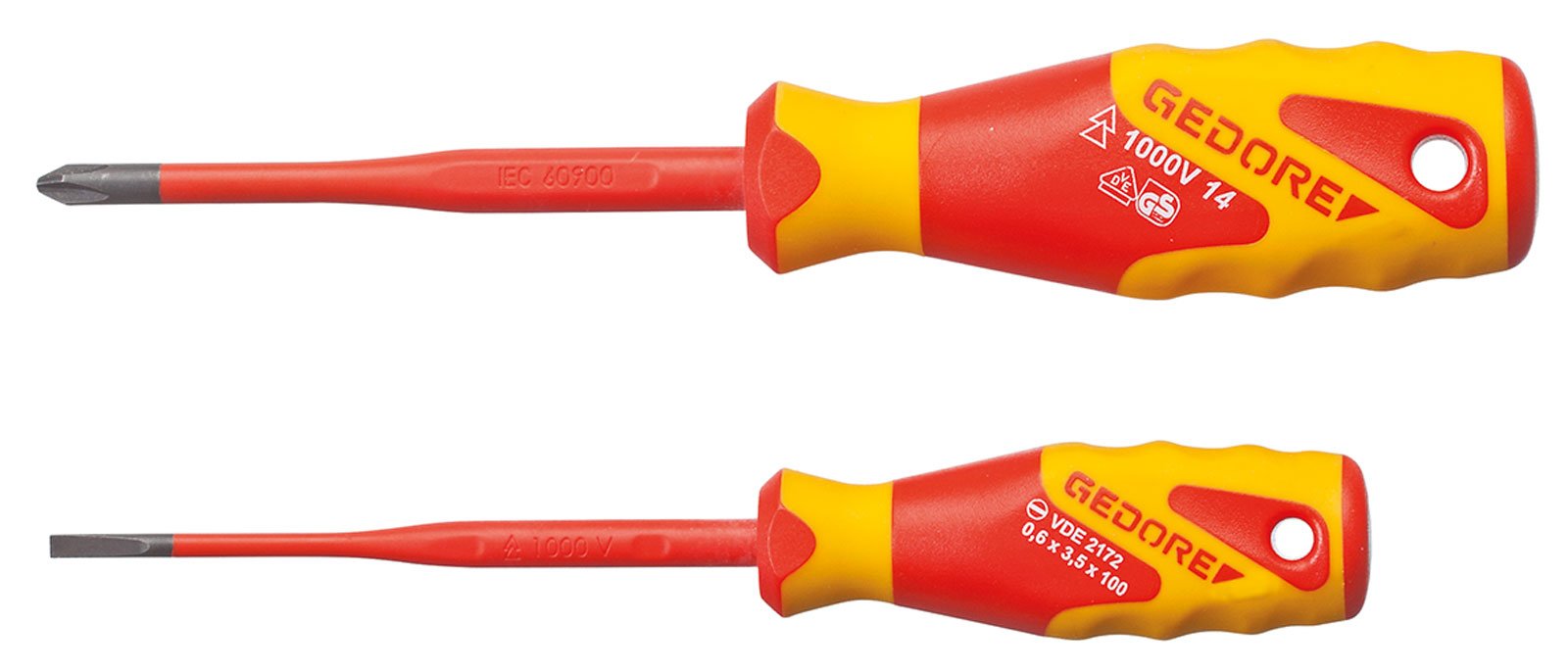 Gedore VDE 2162 – 2172 PH-02 Screwdriver Set VDE Slim Drive 2 Pzas