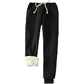 Yeokou Womens Sherpa Lined Sweatpants Winter Warm Fleece Joggers Casual Lounge Pants