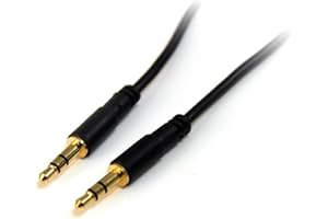 StarTech.com 3.5mm Audio Cable - 3 ft - Slim - M / M - AUX Cable - Male to Male Audio Cable - AUX Cord - Headphone Cable - Au