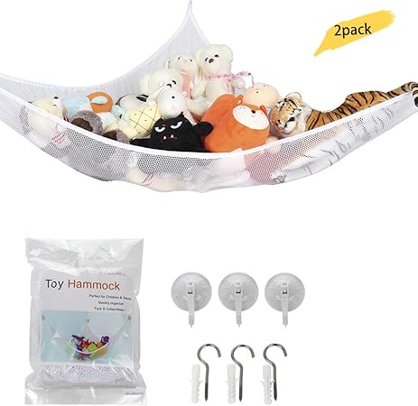 Amazon ぬいぐるみ ハンモック 2個パック 壁掛け ぬいぐるみ ネットオーガナイザー ジャンボ 特大 収納 メッシュ ペットネット 三角形 コーナーハンモック テディ 人形 子供のおもちゃ 70 8 47 2 47 2 Inch ホワイト 90z1531hm2g4r115tiib7 おもちゃ おもちゃ
