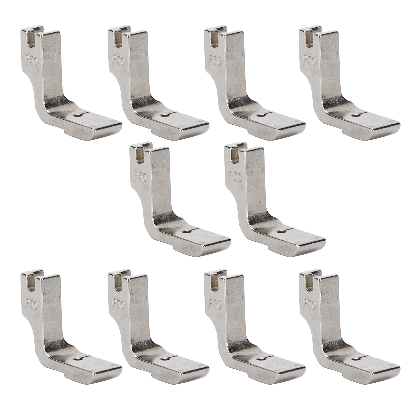 Biitfuu 10Pcs Shirring Gathering Foot, Stainless Steel Sewing Machine Pressing Foot Universal Industrial Sewing Machines Accessories