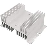 Baomain Heat Sinks Aluminum for SSR 60A 100A,126mm x 70mm x 50mm