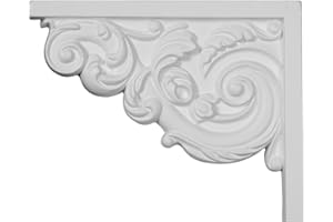 Ekena Millwork SB08X07AS-L Small Ashford, Left Stair Brackets, 8 3/4"W x 7 1/8"H x 5/8"D, Primed