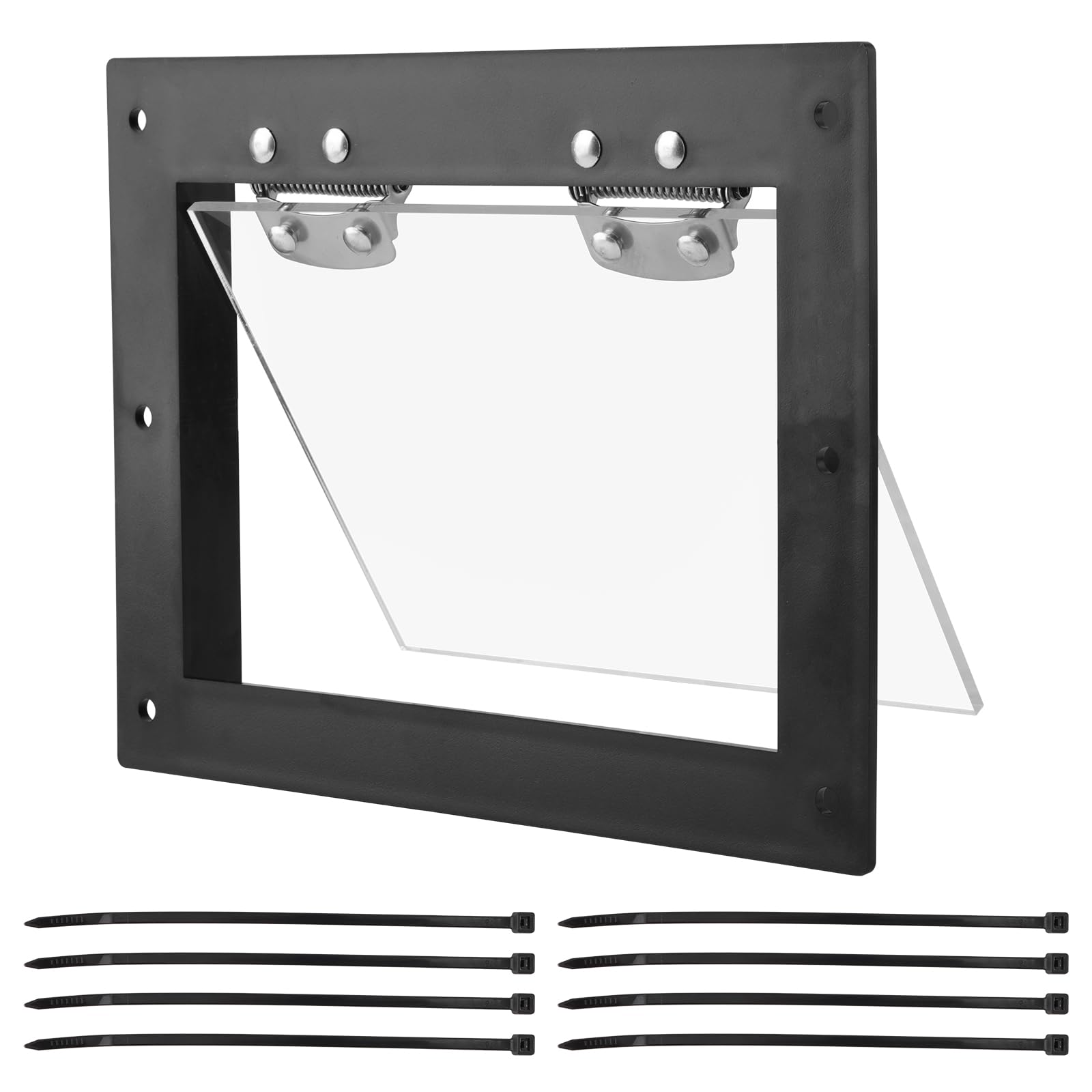 Raccoon One Way Door, 8.2x6.2 inch 6 Holes Raccoon Trap Outdoor Barrier Out Only, Can't Enter Animal Excluder Trap Keep Squirrel Away for Small Rodent Animals