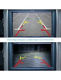 Cámara de respaldo del bastidor de la placa de la matrícula del automóvil, cámara de marcha atrás con visión nocturna HD impermeable a 170 grados de ángulo de visión amplio Sistema de ayuda de estacionamiento