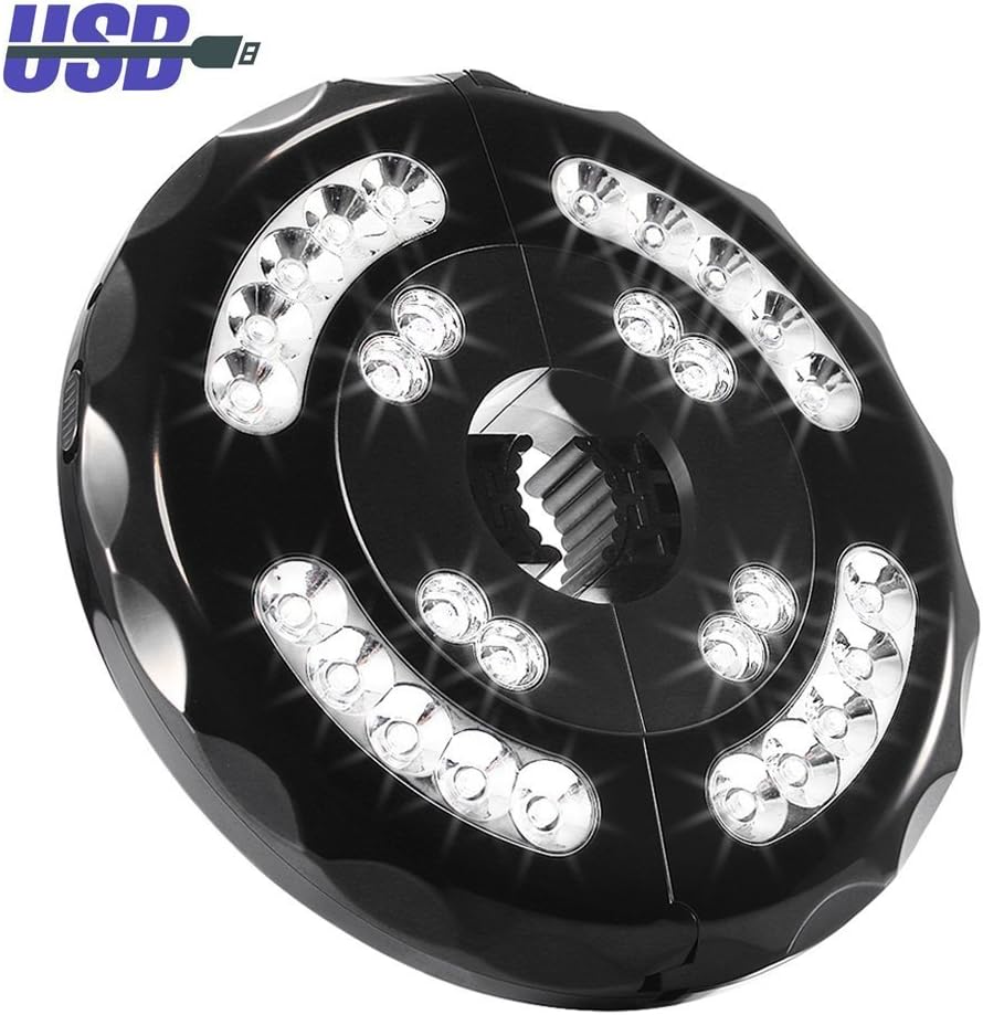 Hallomall Patio Umbrella Light 28 LED Rechargeable Umbrella Pole Lamp