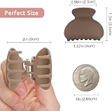 Lolalet Pack of 12 Small Hair Clips Claws Mini Clips Matte Acrylic Style C view 6