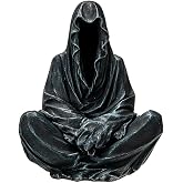 Pacific Giftware Shadowed Reaper Sitting Incense Burner A Unique Resin Piece for Aromatherapy Sessions and Gothic Home Decor 6.6