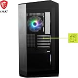 MSI MAG PANO M100R PZ Micro-ATX PC Case ARGB 4x120mm Hub GPU Stand view 2