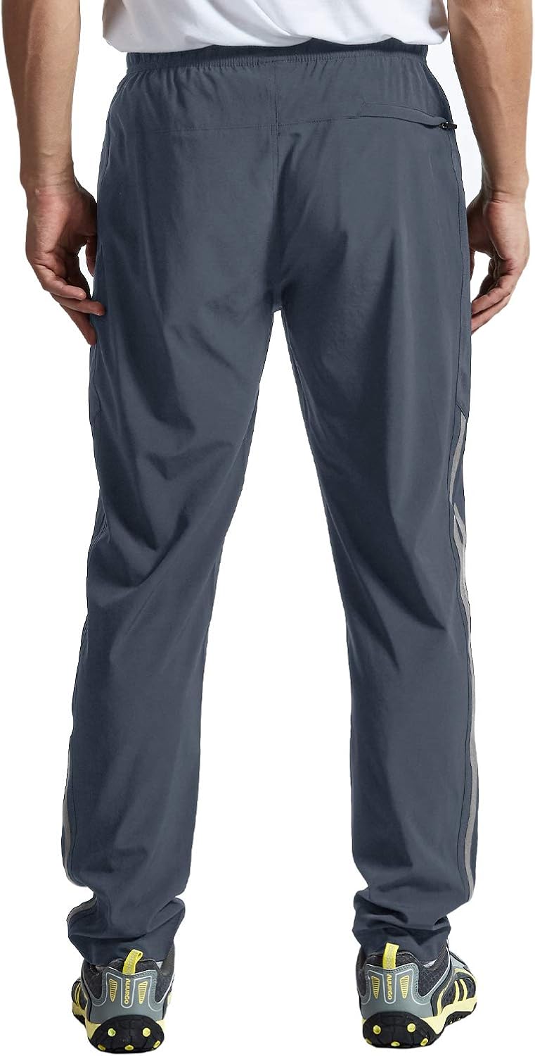 BGOWATU Men's Sweatpants Zipper Pockets Lightweight Exercise Pants Running Workout Sports: Clothing
