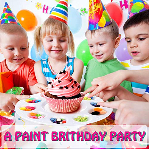20pcs Paint Trays for Kids & Paint Brushes Set for Kids' Birthday Painting Party or Thanksgiving and Christmas Gifts