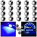 cciyu 20 Pack Brightest Blue T5 /T4.7 Neo Wedge 12mm 12V 3 SMD A/C Climate Control LED Light Bulbs