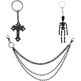 Pants Chain Triple Layer Chain Gothic Punk Accessories for Jeans Chain | Double Dragon Shrimp Buckle Design, Punk Style, Alloy Material