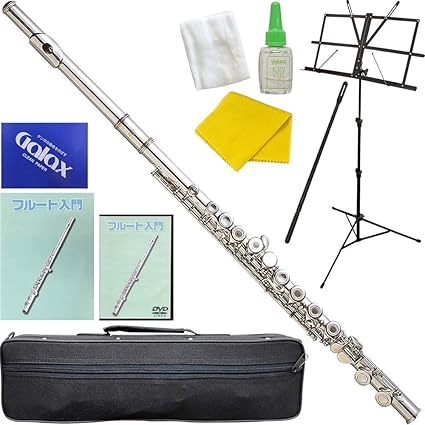 Amazon Soleil ソレイユ フルート サクラ楽器オリジナル 初心者入門セット シルバーメッキ仕上げ リングキイ オープンホール 仕様 フルート 楽器 音響機器