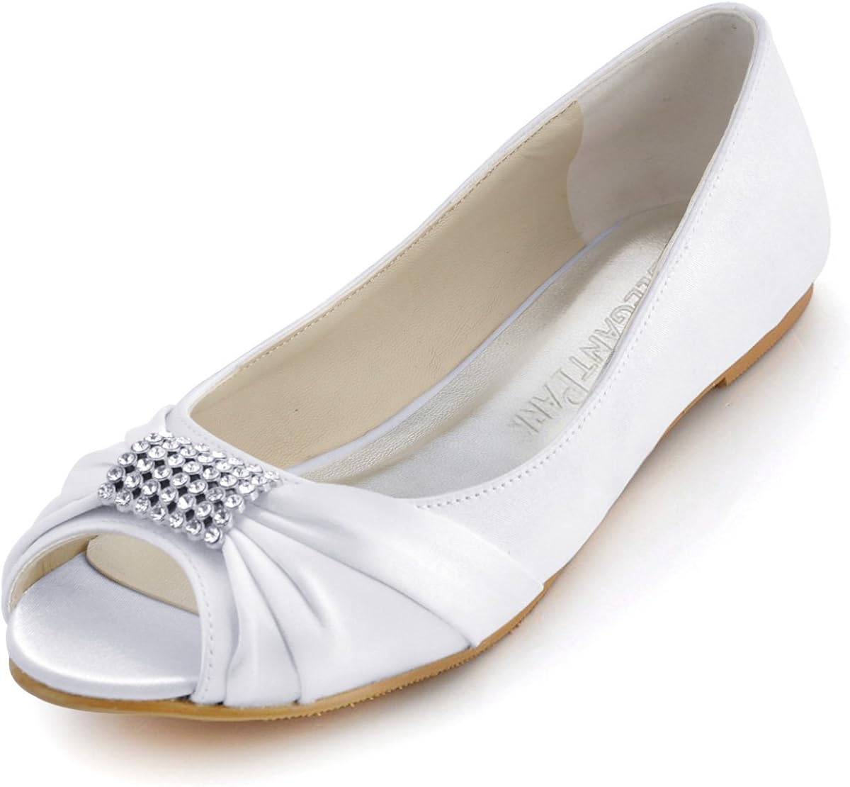 satin flats bridal