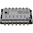 Skyvov TAMP6T12 Directv D2 Advantage, 6 Coax Amp Adj. Output, 12 Volt Psu, Black, Solid State, RCA, Satellite Amplifier, Trunk Amp
