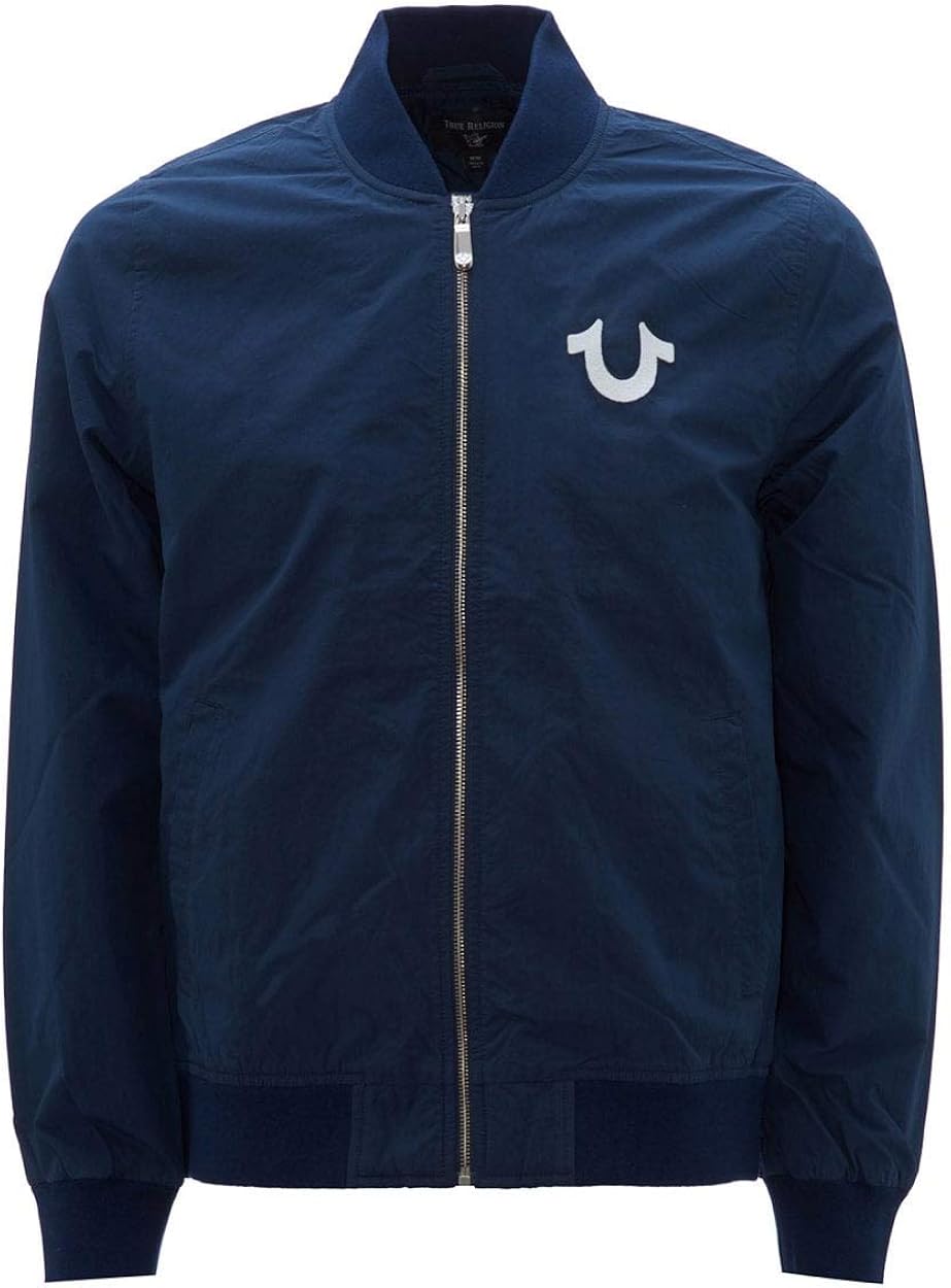 True Religion Mens Horseshoe Logo Bomber Jacket Amazon.co.uk Clothing