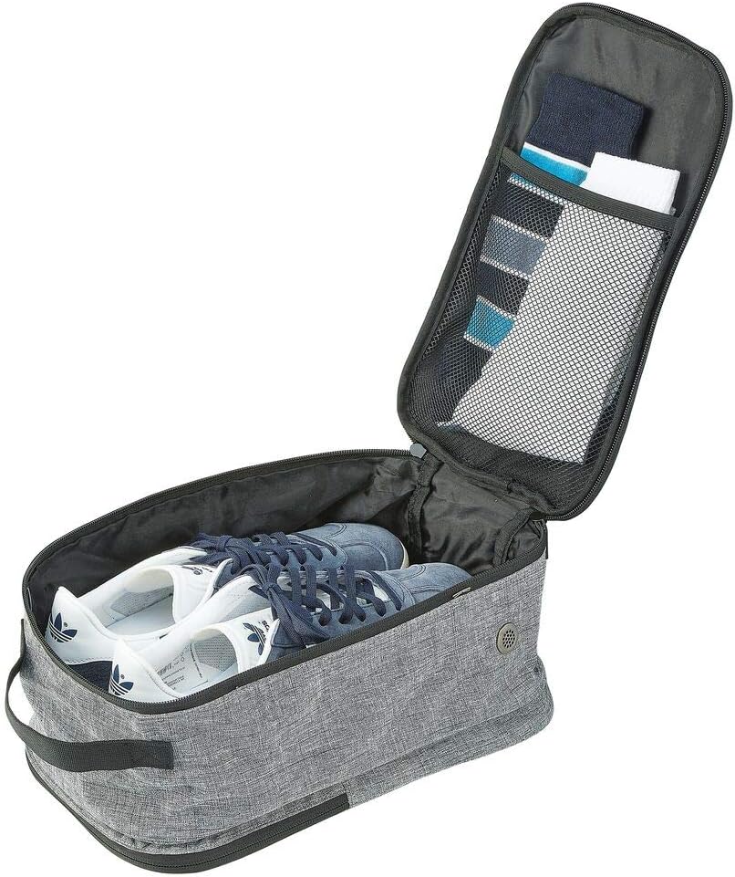 mDesign Fabric Travel Shoe Bag Organizer with EasyPull