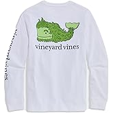 Vineyard Vines Boys Boys' Fuzzy Green Whale Long-Sleeve Pocket Tee