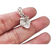 Rough Herkimer Diamond Pendant, Natural Herkimer Diamond Pendant, Birthstone, Womens Pendant Necklace, 925 Sterling Silver, Christmas, Thanksgiving, Mens Pendant, Handmade Jewelry, Raw Stone Pendant