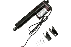 DUPDMKIN Linear Actuator 12V DC with Mounting Brackets 900N(225lbs) Electric Linear Actuator for Home Automation, Outdoor, Agriculture and Industrial Equipment (6"/150MM, 900N)