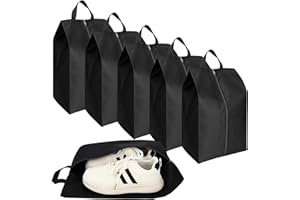 DNTORX Shoe Bags for Travel, 6 Pack Large Oxford Fabric Portable Travel Shoe Bag with Zip for Storage and Packing Vacation Essentials