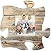 P. Graham Dunn Distressed Light Wood Look 12 x 12 Inch Wood Puzzle Piece Wall Sign Frame Plaque