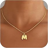 Fezodo Valentines Day Gifts for Kids Women Girls - Initial Necklace, Dainty 18K Gold Plated Bubble Letter A - Z Necklace Teen Girl Gift Trendy Stuff Valentines Gifts for Her Mom Wife