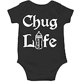 CBTwear Chug Life - Baby Clothes - Funny Newborn Bodysuit Outfits for Infants