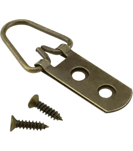 Uxcell D Ring Picture Hangers - 36mm X 22mm Silver Tone Iron Hangers, 20 Pack