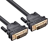 UGREEN DVI Cable, DVI-D 24+1 Dual Link Male to Male Digital Video Cable 2m Gold Plated with Ferrite Core Support 2560x1600 for Gaming, DVD, Laptop, HDTV and Projector